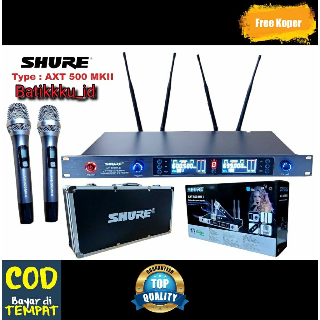 C Wireless Shure Axt500 Mkii Axt 500 Mk Ii Free Koper Stage Performance J 100-150 Meter 2 C Handheld