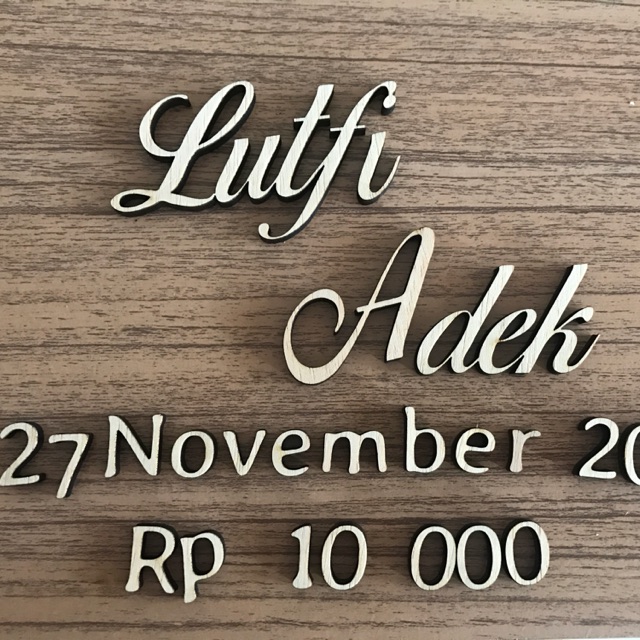 CUSTOM NAMA HURUF KAYU UNTUK MAHAR BAHAN CRAFT CUSTOM NAMA HURUF KAYU UNTUK MAHAR BAHAN CRAFT