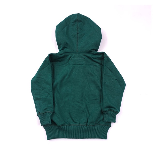 CLAPS - Green Basic Zipper Hoodie (Hoodie Polos Anak)