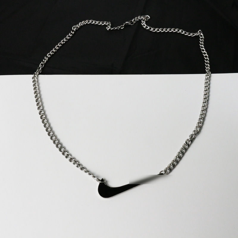 Necklace Checkmark Pendant Harajuku Style Trendy Simple Couple Hip Hop Personality