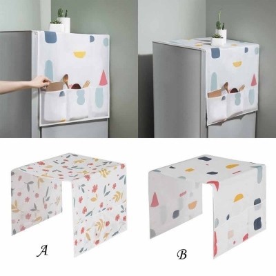 TAPLAK COVER KULKAS MOTIF RANDOM / TAPLAK MESIN CUCI / TAPLAK SERBAGUNA KANTONG STORAGE