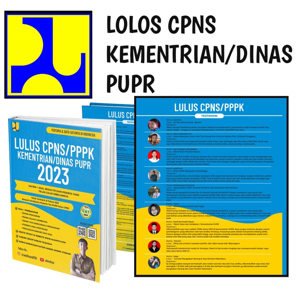 original Buku LULUS CPNS-PPPK KEMENTERIAN /DINAS PUPR 2023