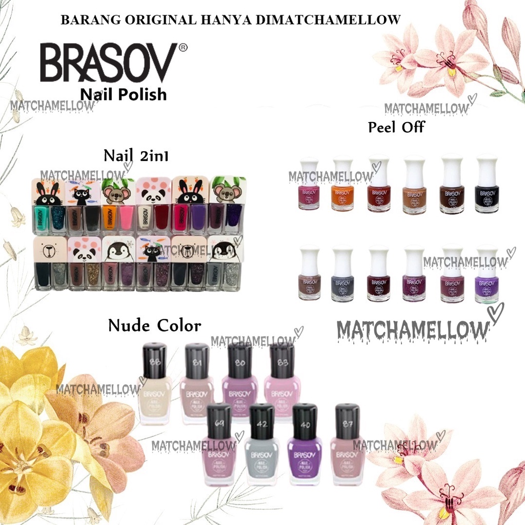 ❄️MATCHA❄️ BRASOV NUDE NAIL POLISH PEEL OF MASK - KUTEK HALAL BISA BUAT SHOLAT ORIGINAL BPOM