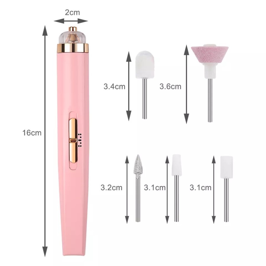 Kikir Kuku Perawatan Kecantikan Nail Pengkilap 5 In1 Rechargeable Alat Manicure