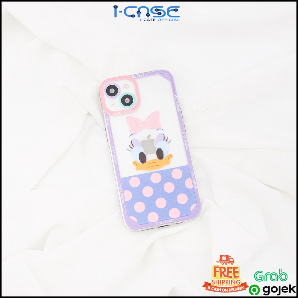 Soft Case For iPhone 7 8 SE 7+ 8+ X XR XS 11 12 13 Mini Pro Max Cartoon Disney Donald Duck Full Lens Cover