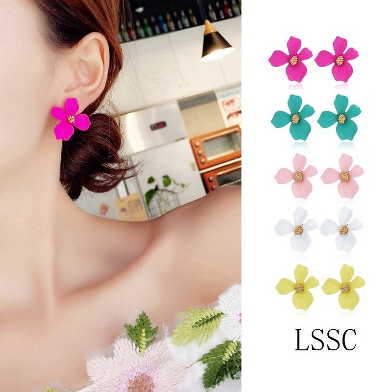 [Bayar Di Tempat] Anting Bunga Gaya Korea Untuk Wanita Aksesoris telinga Stud Earrings