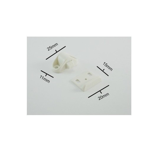 Pengunci Lemari Pintu Kait Jepit Udang Putih Plastik / Tic Tac Catches