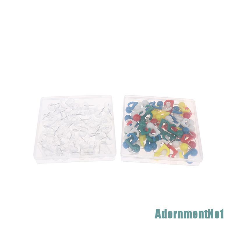 (AdornmentNo1) 50pcs / Kotak Kait Gantung Kepala Bulat Bahan Plastik