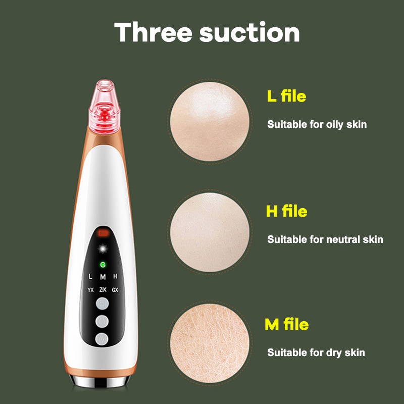 Real Alat Penyedot 5in1/ kompres panas Vaccum Komedo Microcrystalline Remove Blackhead