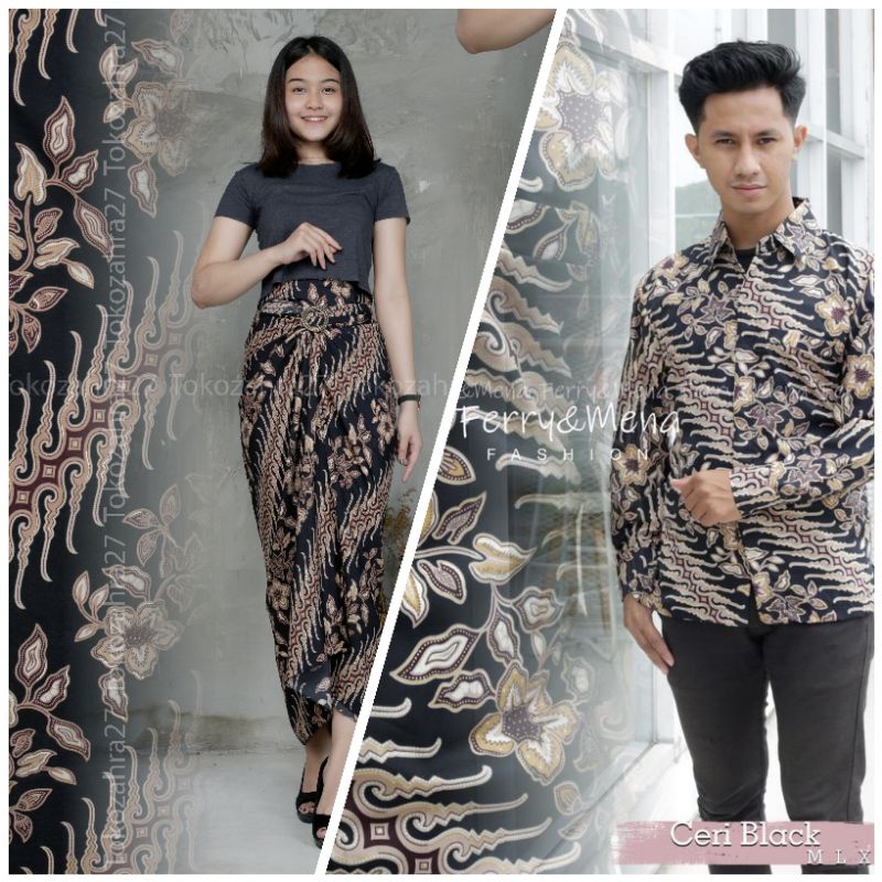 VOL.1 Couple Rok Lilit Batik Terbaru  Hem Panjang Premium Batik Natal Batik Lebaran Kemeja Terbaru BATIK