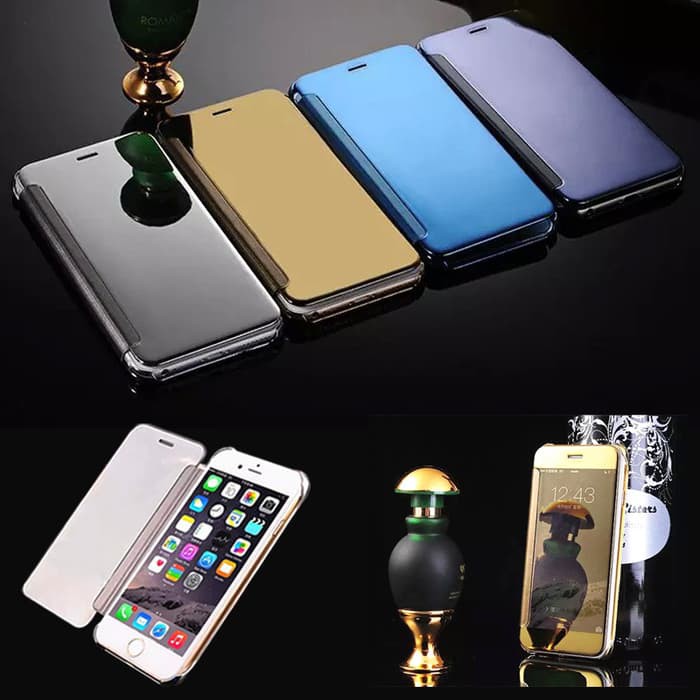 Casing Hp Cover Samsung S5 S6 S6 Edge S7 S7 Edge Flip Cover Miror Case