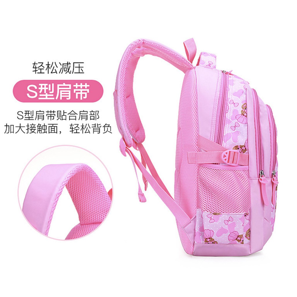 WWH10 Tas Anak Perempuan Sekolah SD Ransel 3D Timbul Size 16&quot; Besar Girl Impor TKM