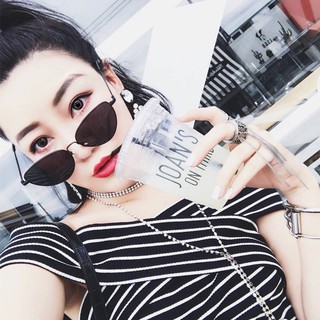 K703 Kacamata Frame Hitam Model Retro Cat Eye Sunglasses Woman Fashion