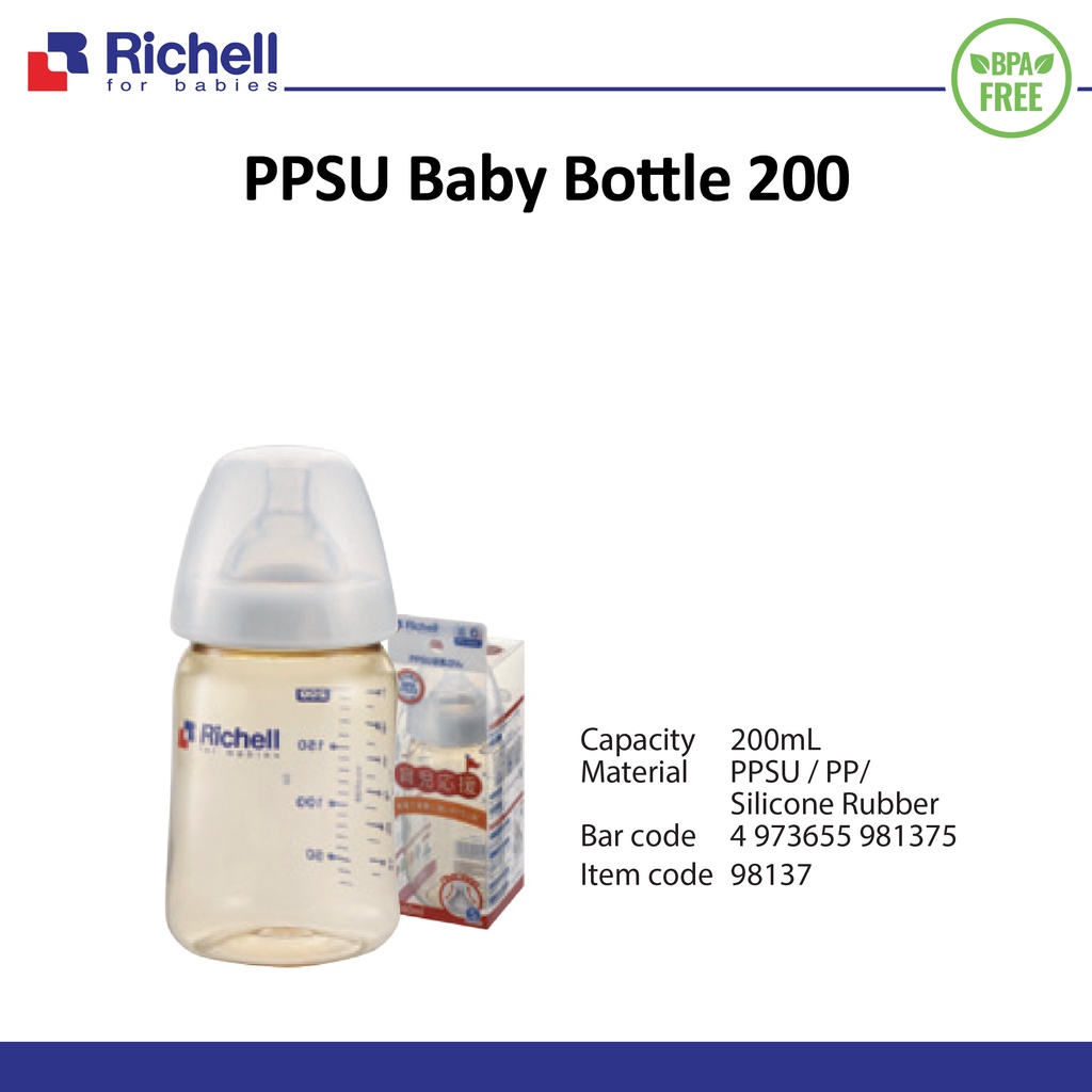 [SALE Cuci Gudang] RICHELL PPSU Bottle Botol Susu PPSU Botol Dot Bayi PPSU Feeding Bottle