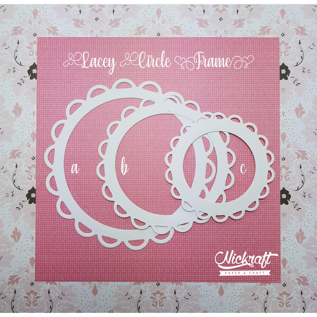 

LACEY CIRCLE FRAME - BAHAN SCRAPBOOK LABEL KARTU UCAPAN JOURNALING CARD