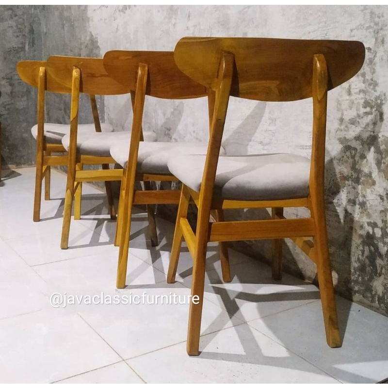 KURSI MAKAN ROPAN JOK JATI / KURSI CAFE BAR RESTO MINIMALIS MURAH MENTAH FINISHING NATURAL JEPARA-5