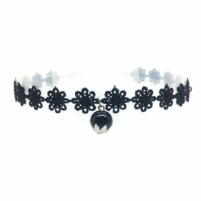 Choker black pearl necklace/ kalung handmade/ kalung korea