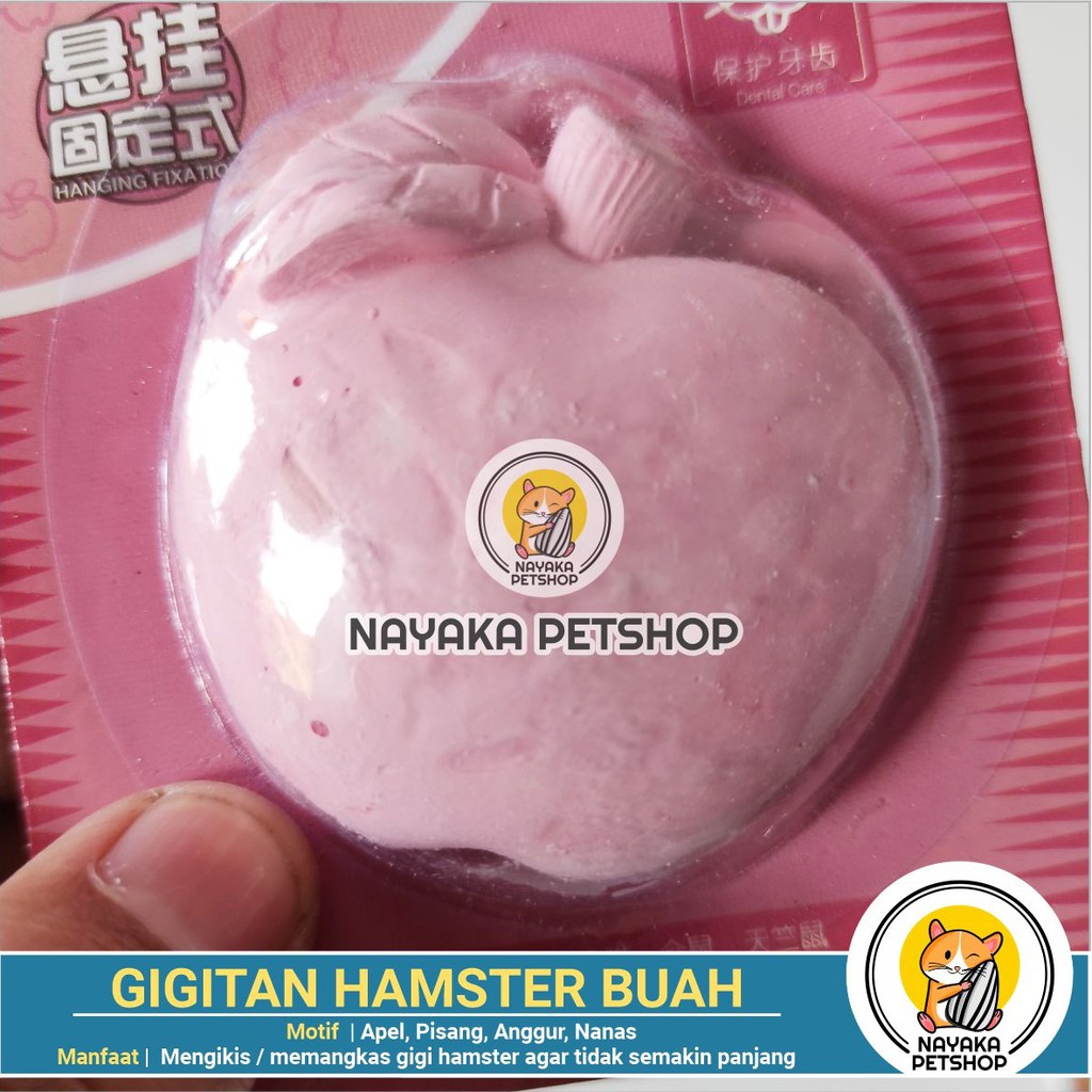 Gigitan Hamster Motif Buah Gnawing Stone Batu Mineral Asah Gigi Hamster Dental Care