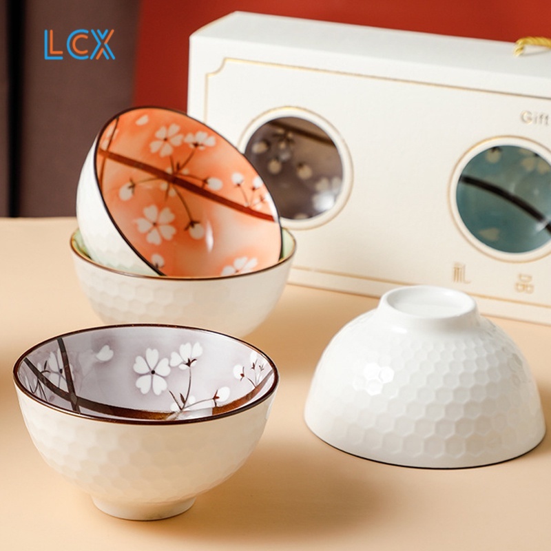 LCX Bowl Set Mangkok Set Alat Makan Gaya Jepang Mangkuk Keramik Souvenir Hampers