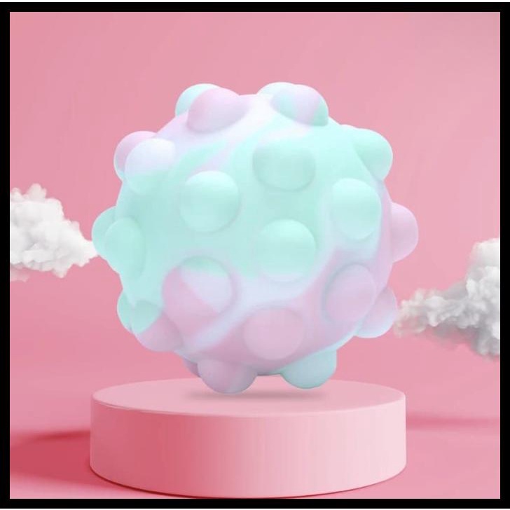1 Buah Mainan Pressball Squishy Pop It Bola Lampu Multicolor