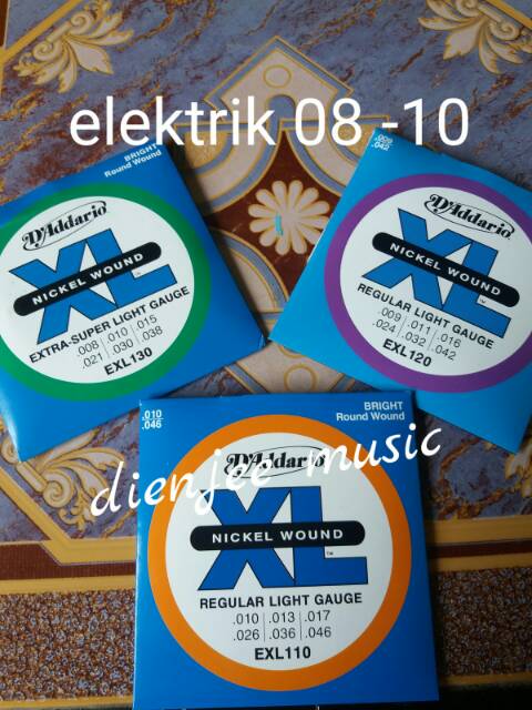 Senar gitar Akustik / elektrik D addario