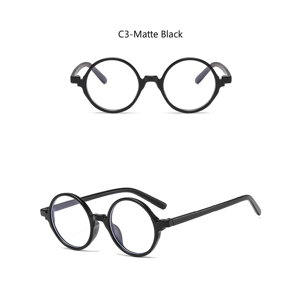 Fashion Retro Round Frame Men's and Women's Anti-Blu-ray Glasses Metal Hinge