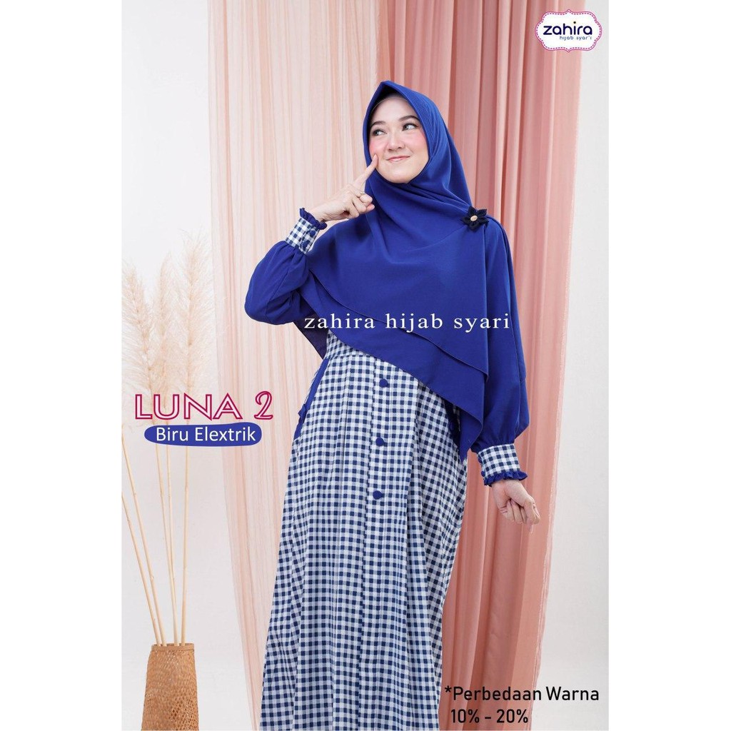 READY STOCK SET GAMIS LUNA SERIES 2 HIJAB SYARI ORIGINAL