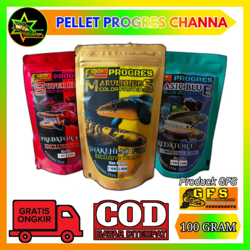 PELET GFS PROGRES BLUE 100 GRAM