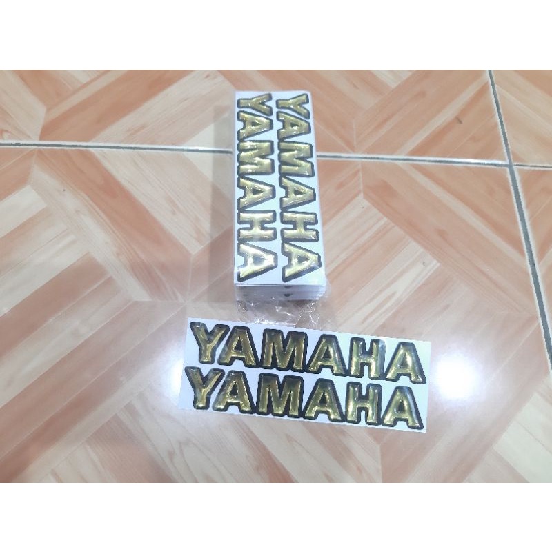 Stiker Gold Yamaha timbul/Emblem