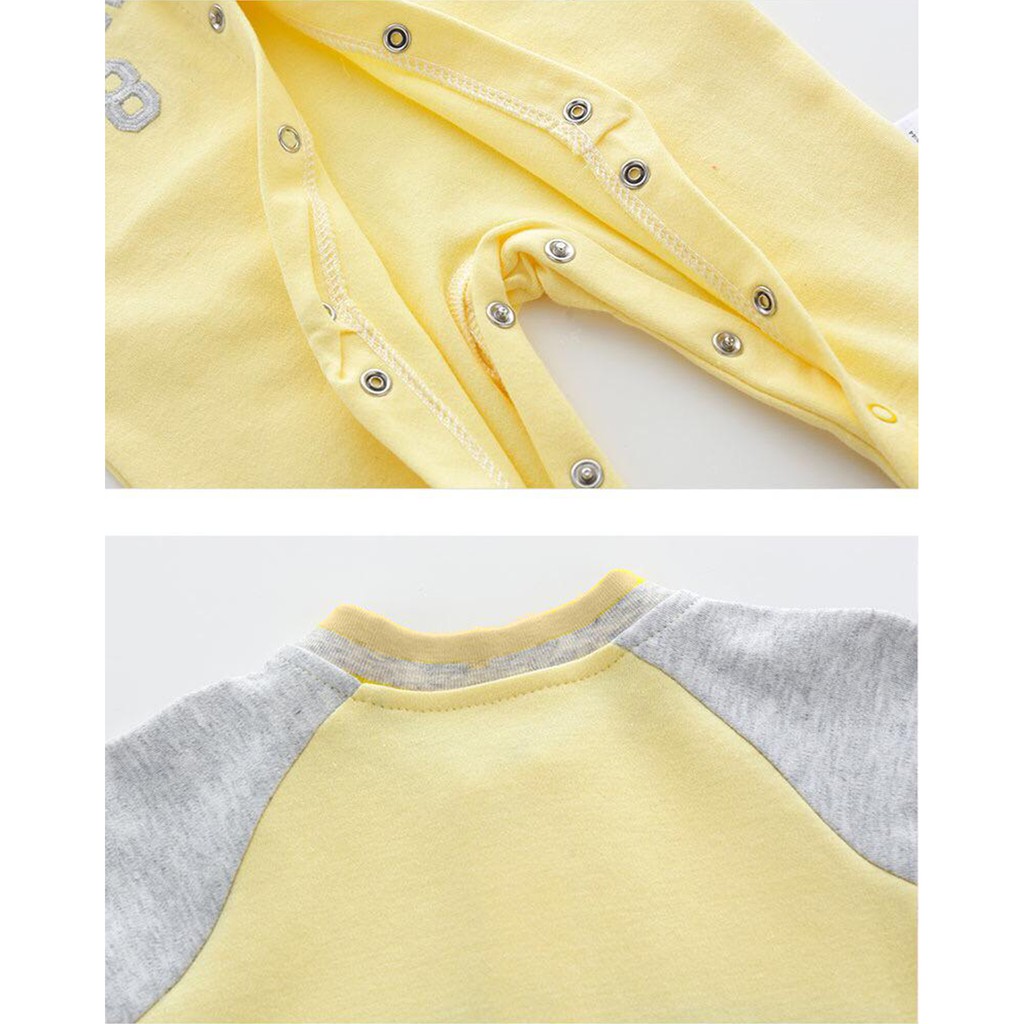 [COD] baju bayi import korea  model BASEBALL NEWYORK KUNING / 100% katun premium jumper bayi BA-243/Babylovanta