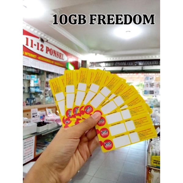 VOUCHER INDOSAT 10GB (11GB) FREEDOM