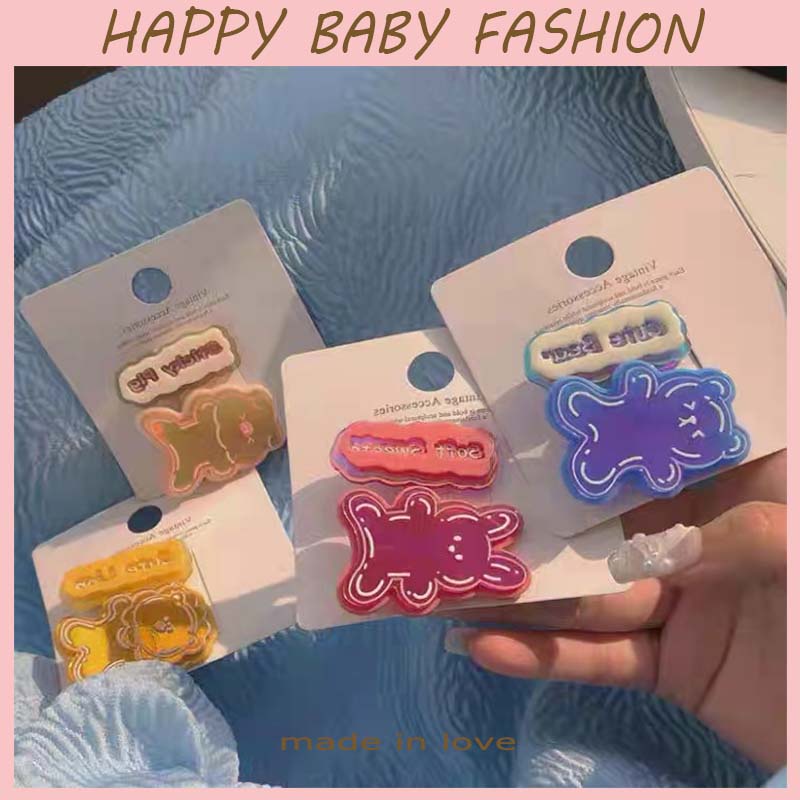 (HappyBaby) F10 Jepit Rambut Karakter Beruang Unik , barang IMPORT