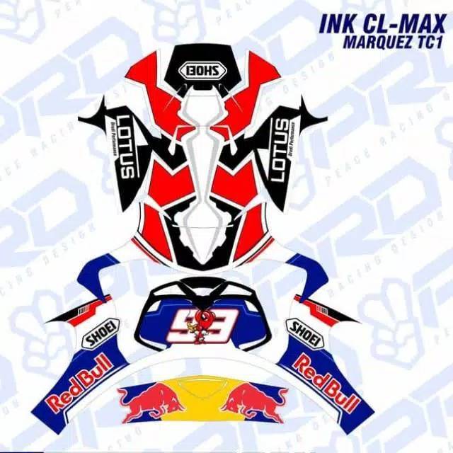 Decal sticker Helm INK CL Max Motif Shoei Marquez