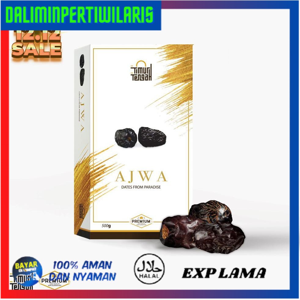 

✨BISA BAYAR DI TEMPAT✨ Kurma Ajwa Premium Timur Tengah Kurma Nabi High Quality PROMO [Kode