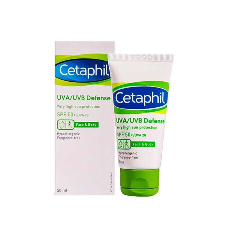 CETAPHIL UVA/UVB DEFENSE SPF 50 50ML PELEMBAB DAN SUNBLOCK WAJAH