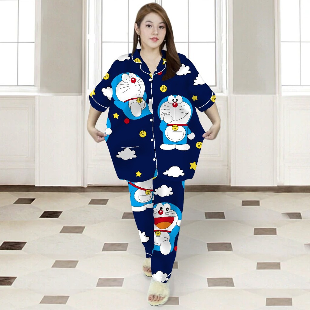 PIYAMA CP JUMBO SIZE XXL/KARAKTER/PIYAMA CPJUMBO STARMOON/BAJU TIDUR-DEMON BIG NAVY