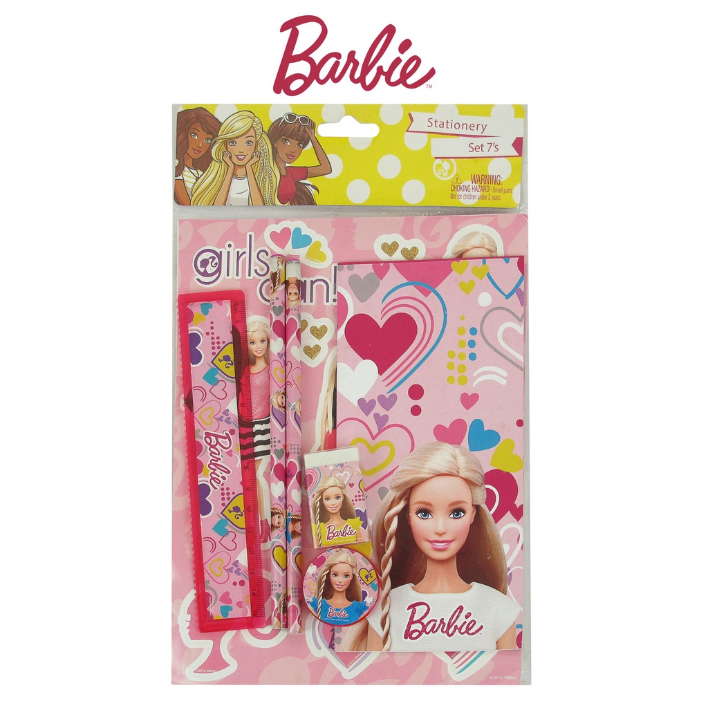 

BARBIE Stationery Set / Alat Tulis Set Ori / Penggaris / Pensil / Penghapus / Serutan / Karakter BB20003