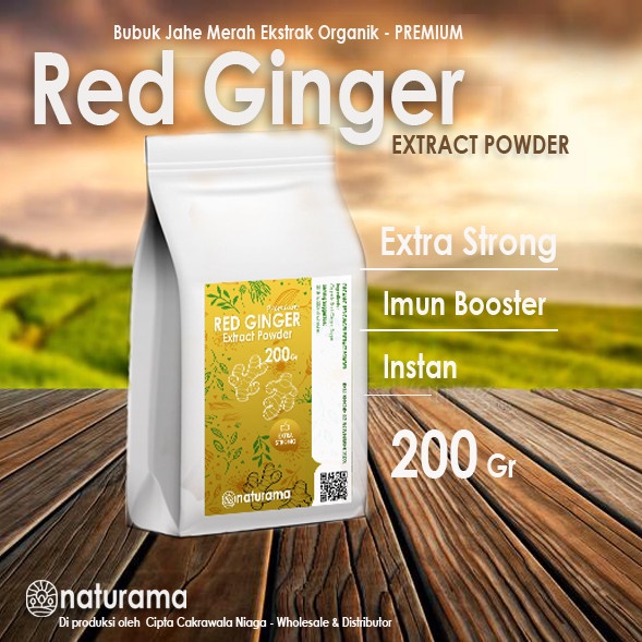 Jual Red Ginger Extract Powder 200 Gram Naturama Ekstrak Jahe Merah