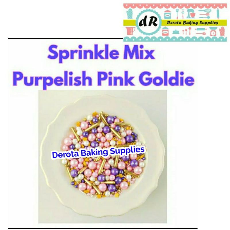 

40g Sprinkle Mix Purple Pink Gold