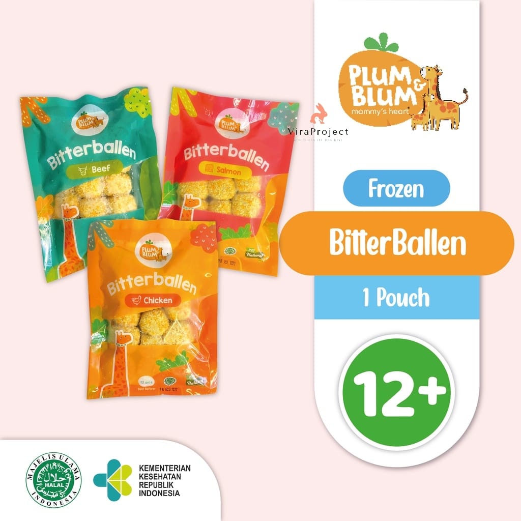 PLUM&amp;BLUM FROZEN BITTERBALLEN CHEESE CHICKEN BEEF SALMON MAC N CHEESE - BOLA KENTANG KEJU AYAM SAPI SALMON NO MSG 12PCS