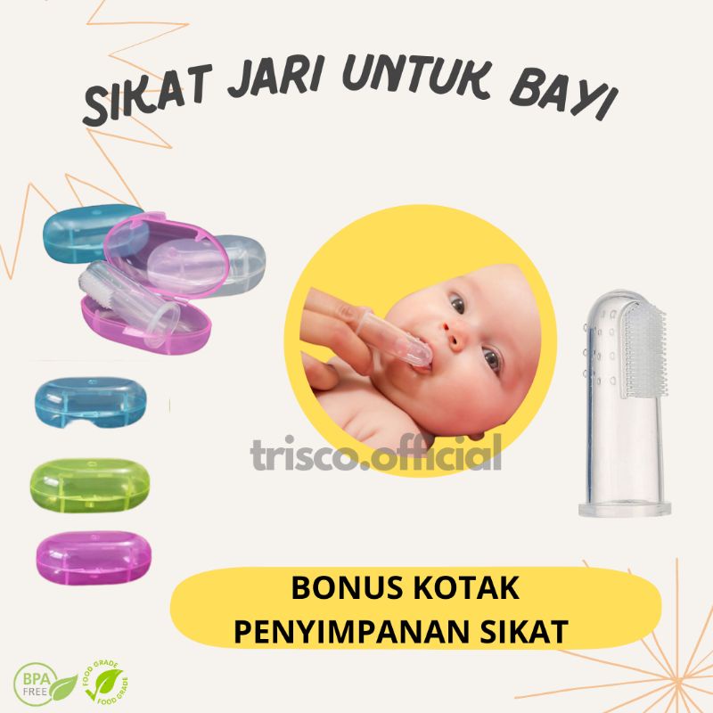 SIKAT GIGI BAYI SILIKON SIKAT LIDAH BAYI SIKAT GIGI JARI BAYI/ FINGER TOOTH BRUSH JOMBANG