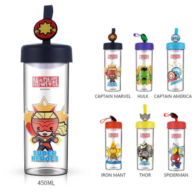 MinisoMARVEL-Water Bottle 450 ML Botol minum Botol travel