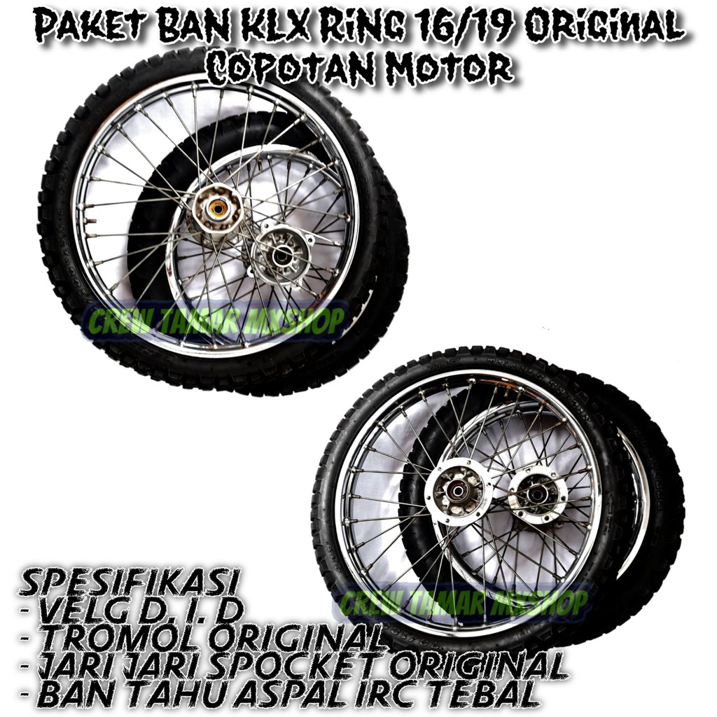 Ban ORI Kawasaki KLX 150 Ring 16/19 Original Copotan Motor Roda Set Original KLX ring 16/19