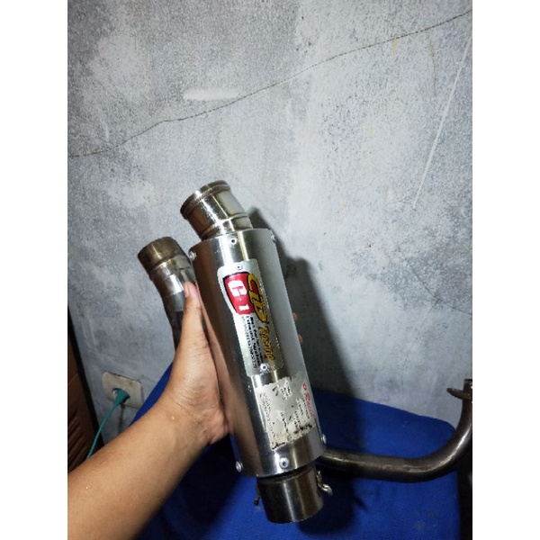 silincer cld c1 ori inlet 50mm panjang 25cm kelengkapan klem dan per ori