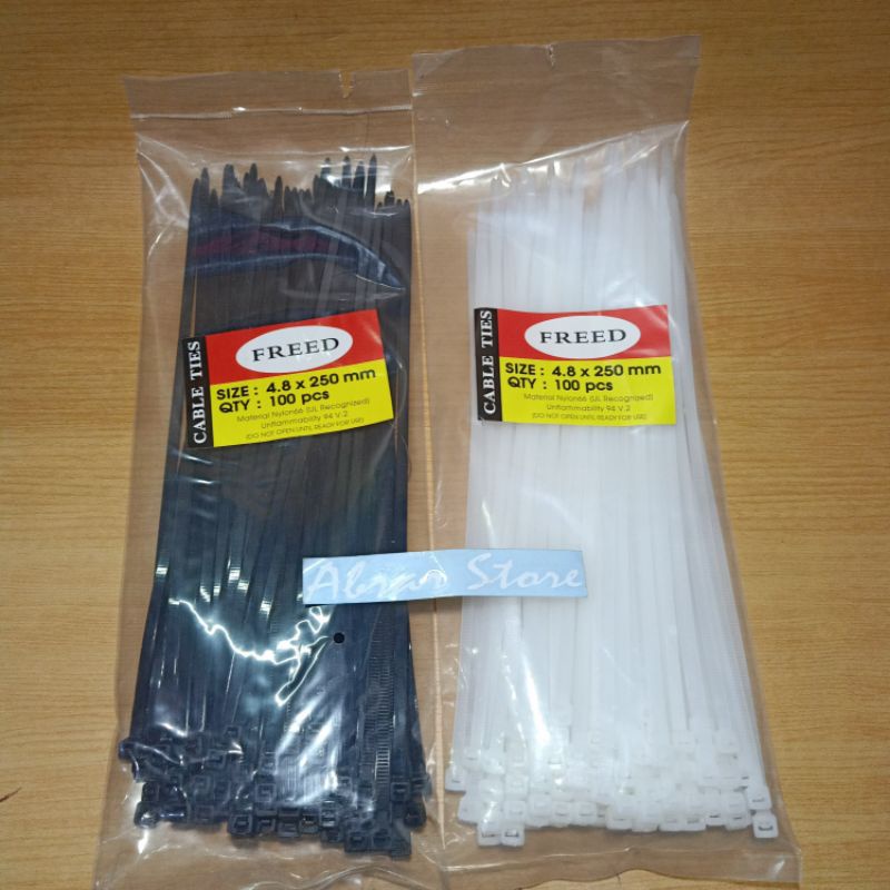 

CABLE TIES 4,8x250mm(100pcs) tali pengikat serbaguna HITAM PUTIH