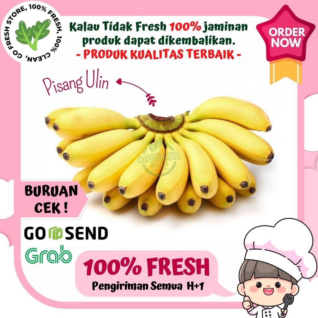 

PISANG ULIN / PISANG BARLIN BUAH SEGAR 1 SISIR MURAH