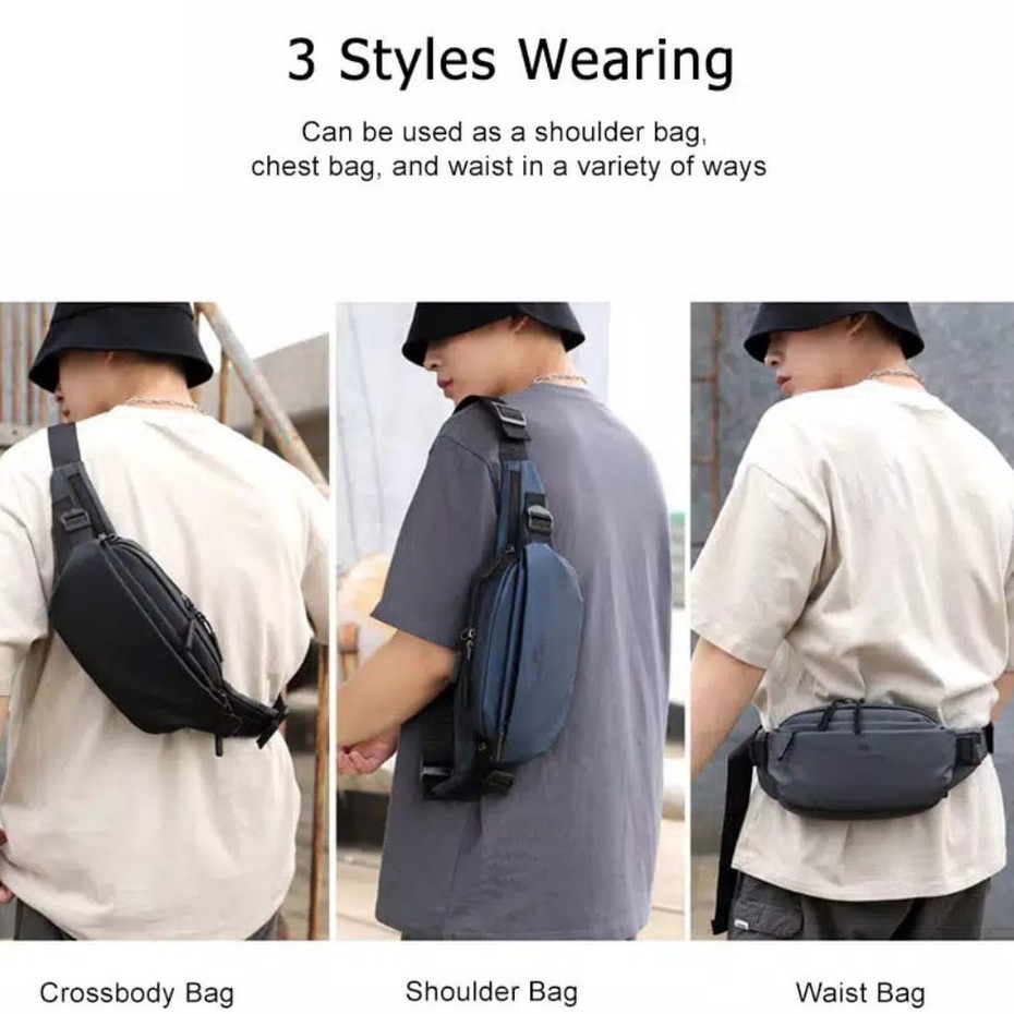 Tas Selempang Waistbag Tas Slempang Waist Bag Waisbag Waitsbag Weistbag Weisbag Pria Waterproof R034