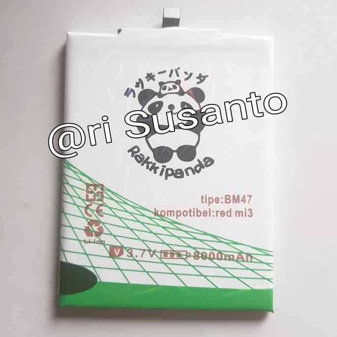 Baterai Rakkipanda BM47 BM-47 for Xiaomi Redmi 3 Double Power 8000mAh