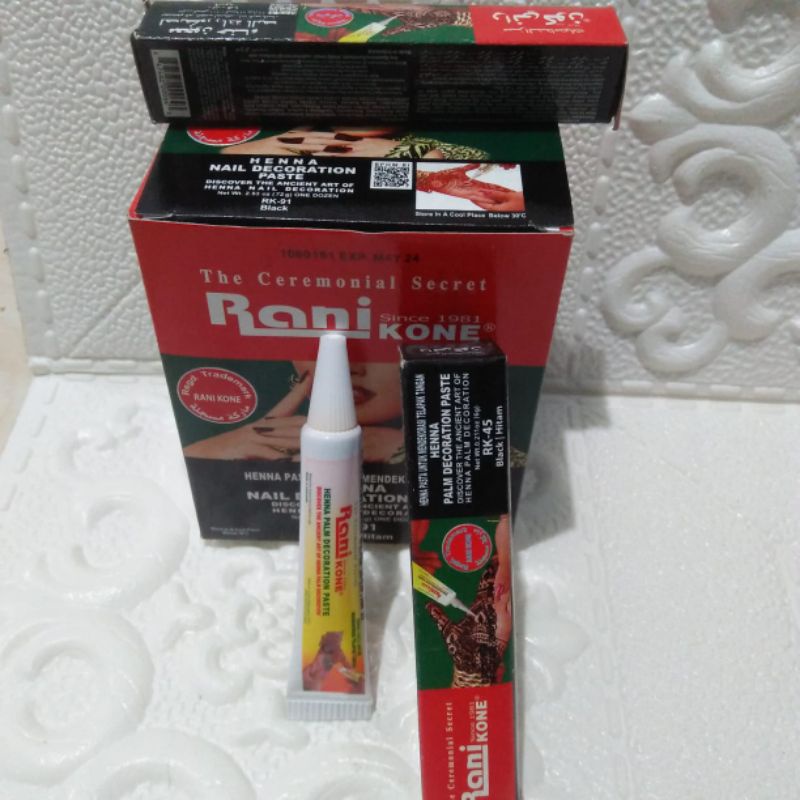 RANI KONE HITAM TUBE - HENNA KUKU RANI HITAM -PEWARNA KUKU RANI