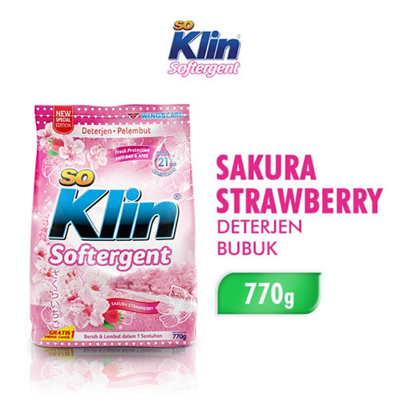 So Klin Porder Detergent Sakura Bag 770 gr